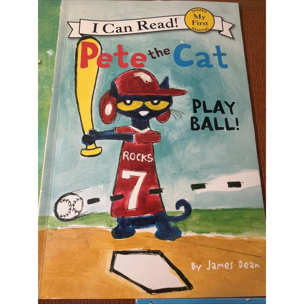 Pete The Cat Lot Paperback Books (5) Saves Christmas, Play Ball, Snow Daze More